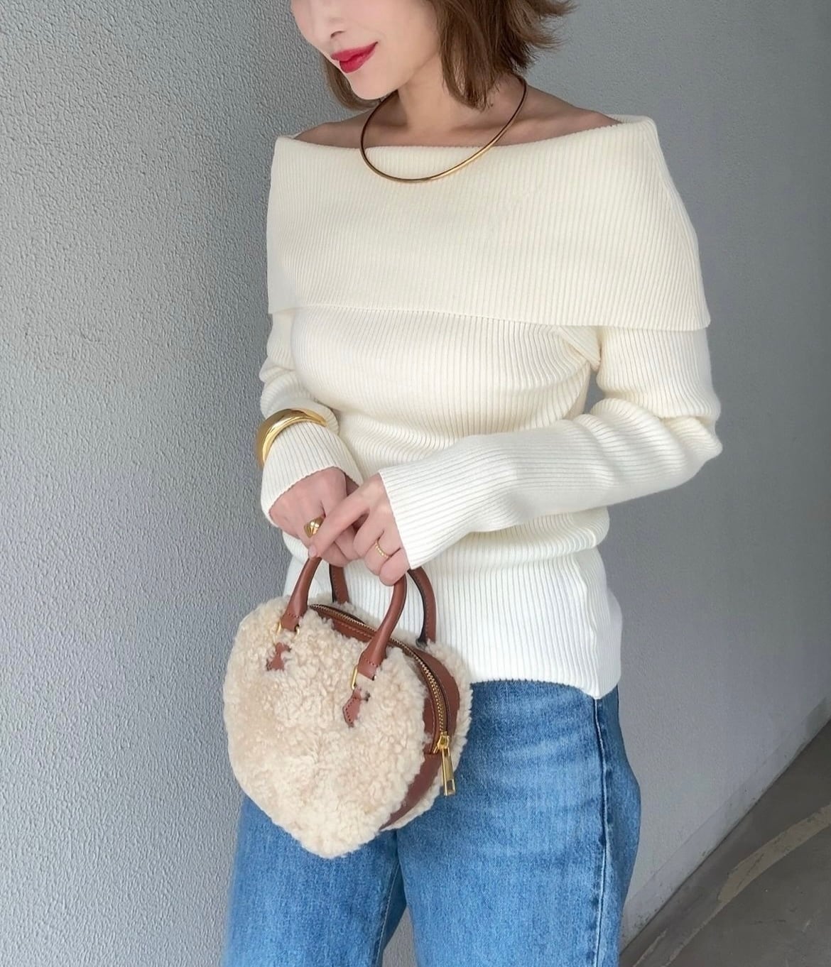 ボアミニバッグ