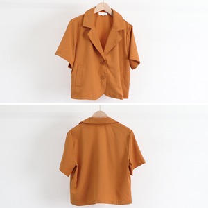 クロップド丈 テーラード ジャケット レディース 春夏 アウター きれいめ 大人 おしゃれ かわいい ビジネス オフィス 通勤 カジュアル 大人可愛い 大人女子