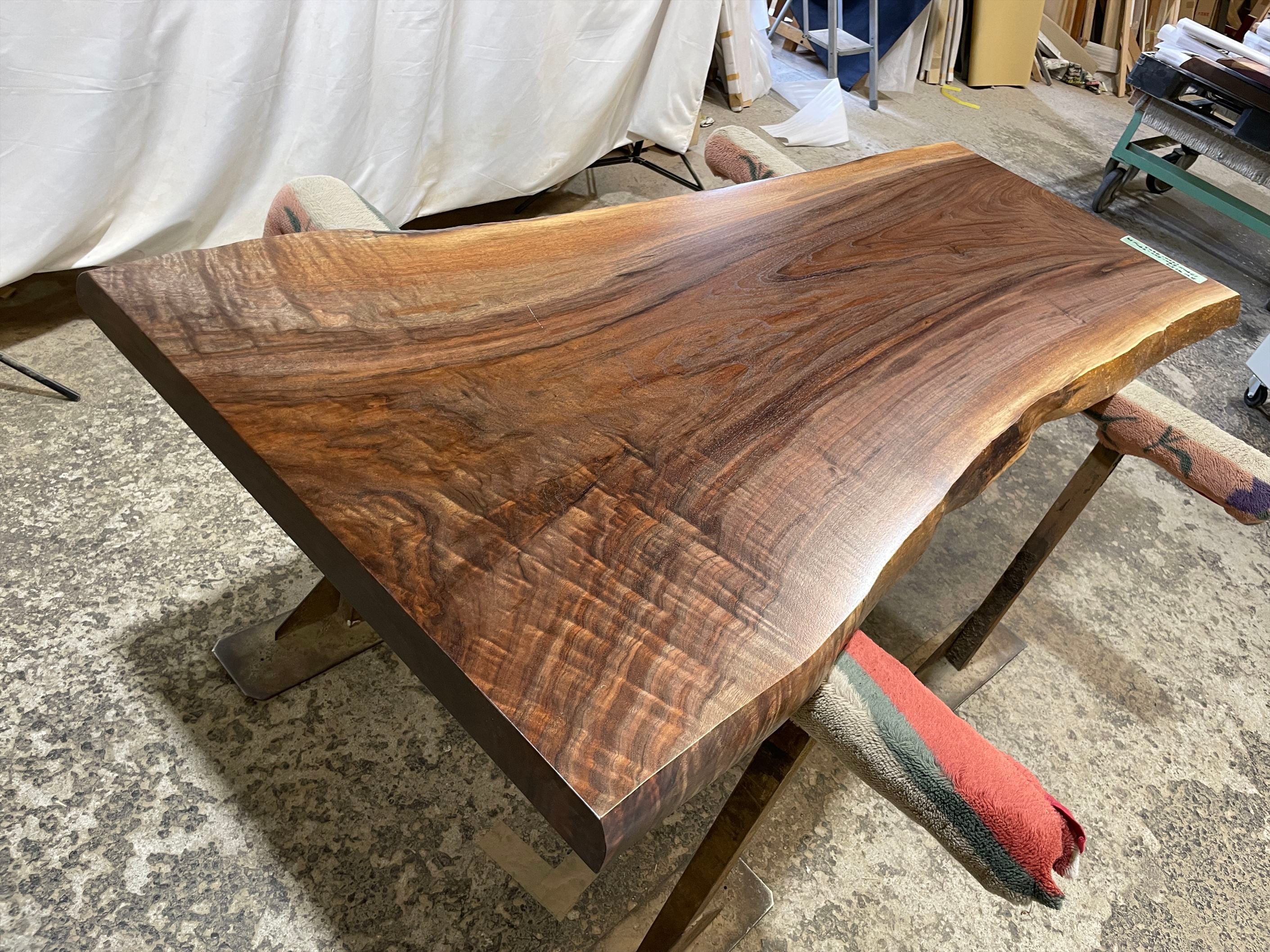 ブラックウォールナット9157 一枚板無垢 乾燥材 1740x640-600