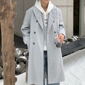 レイヤード風ダブルブレストコート C10479