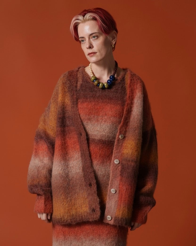 【26年2月中旬発送】Soft Light Knit Cardigan/Sunset