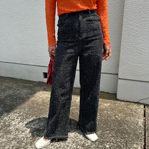 フリンジカットハイウエストストレートパンツ_LN02924