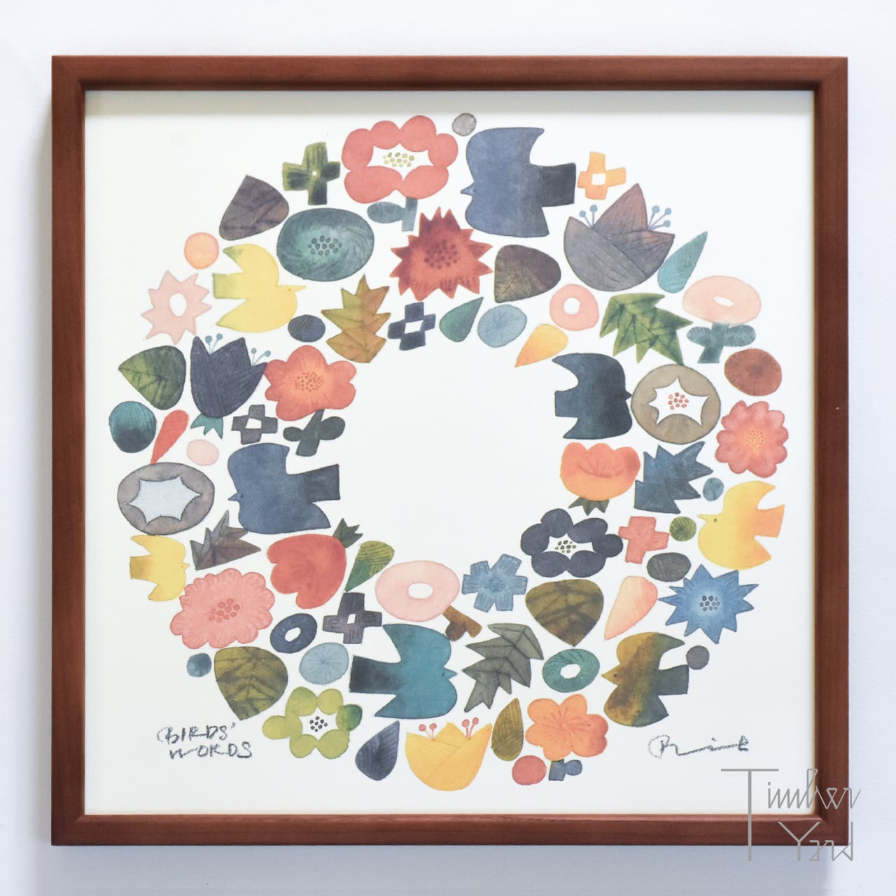 POSTER 30 / WREATH / リース / 正方形 / BIRDS' WORDS（バーズワーズ