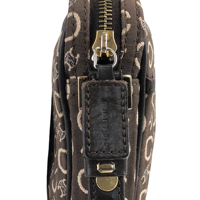 CELINE セリーヌ Cマカダム ショルダーバッグ ブラウン ジャガード vintage ヴィンテージ オールド jb4yns