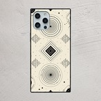 受注生産 iPhoneケース 白黒の同心円護符｜魔除けシンボル TALM046A