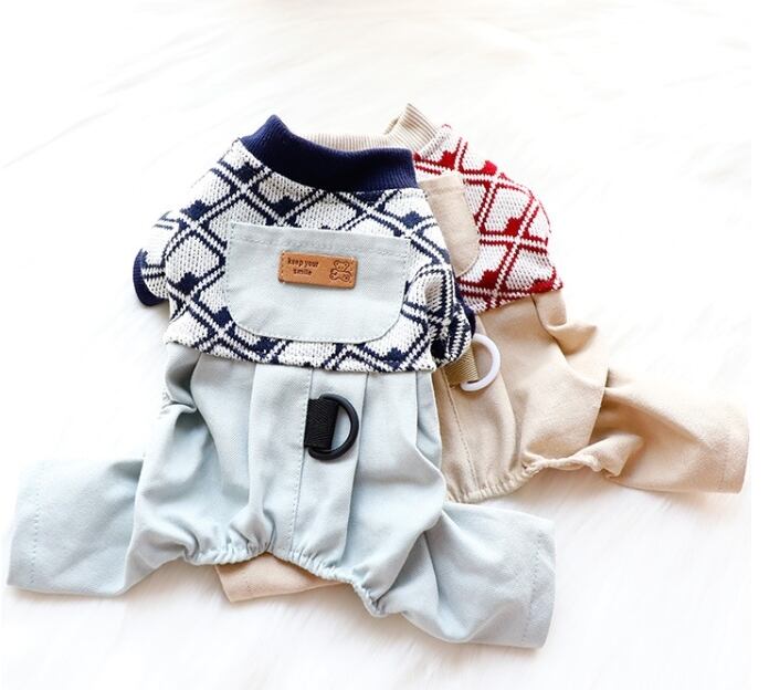 おすすめ☞《予約》№2101809 セーターロンパース(リードフック付き)