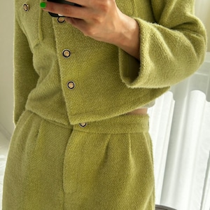 ノーカラージャケットニットセットアップ_LN03224