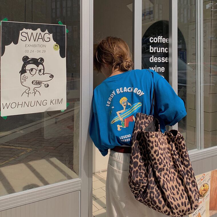 サマープリントルーズTシャツ コットン 夏物 モンロー67332991257