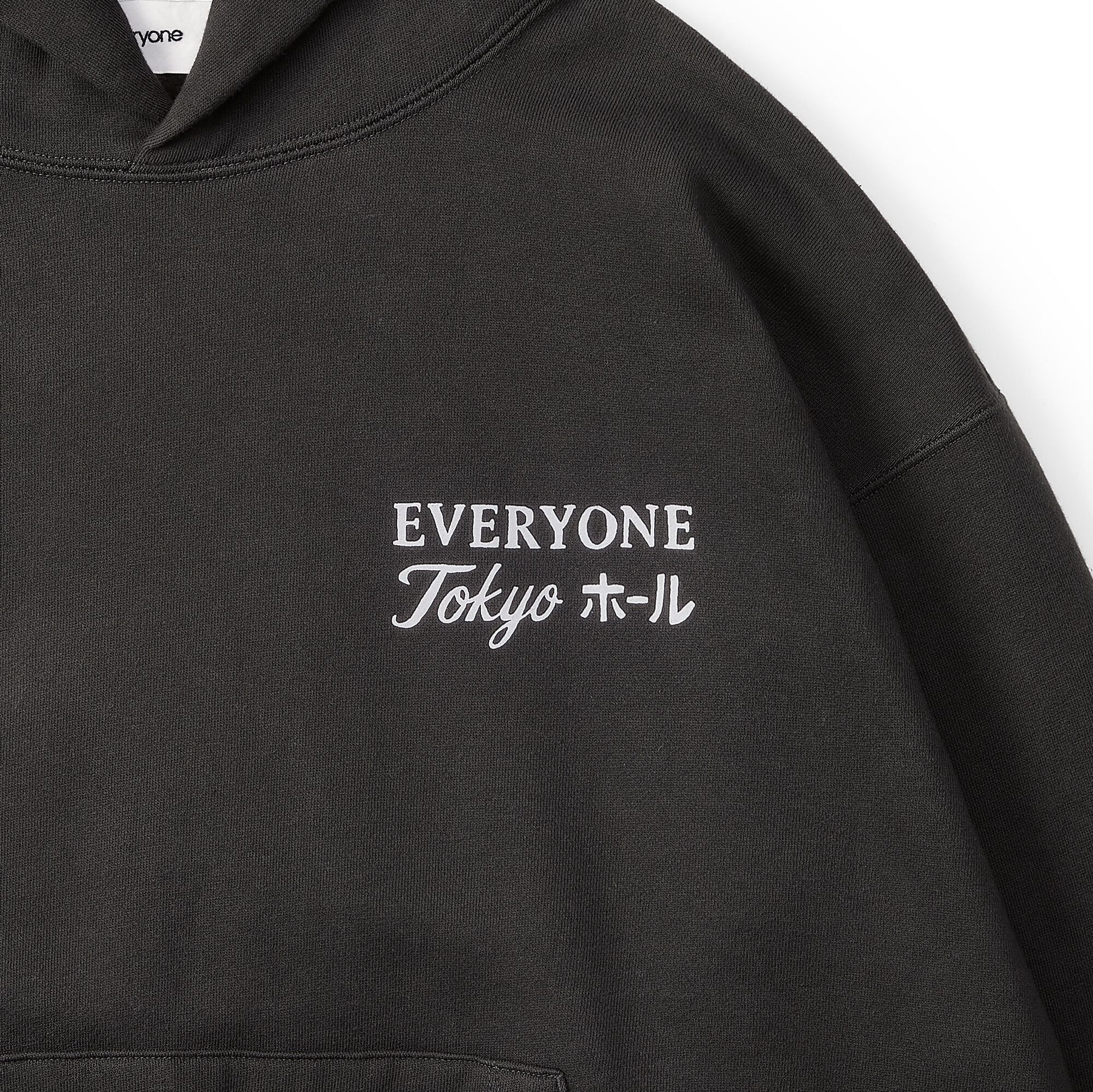 everyone j.30000 tokyo ホール logo hoodie (CHARCOAL) | everyone