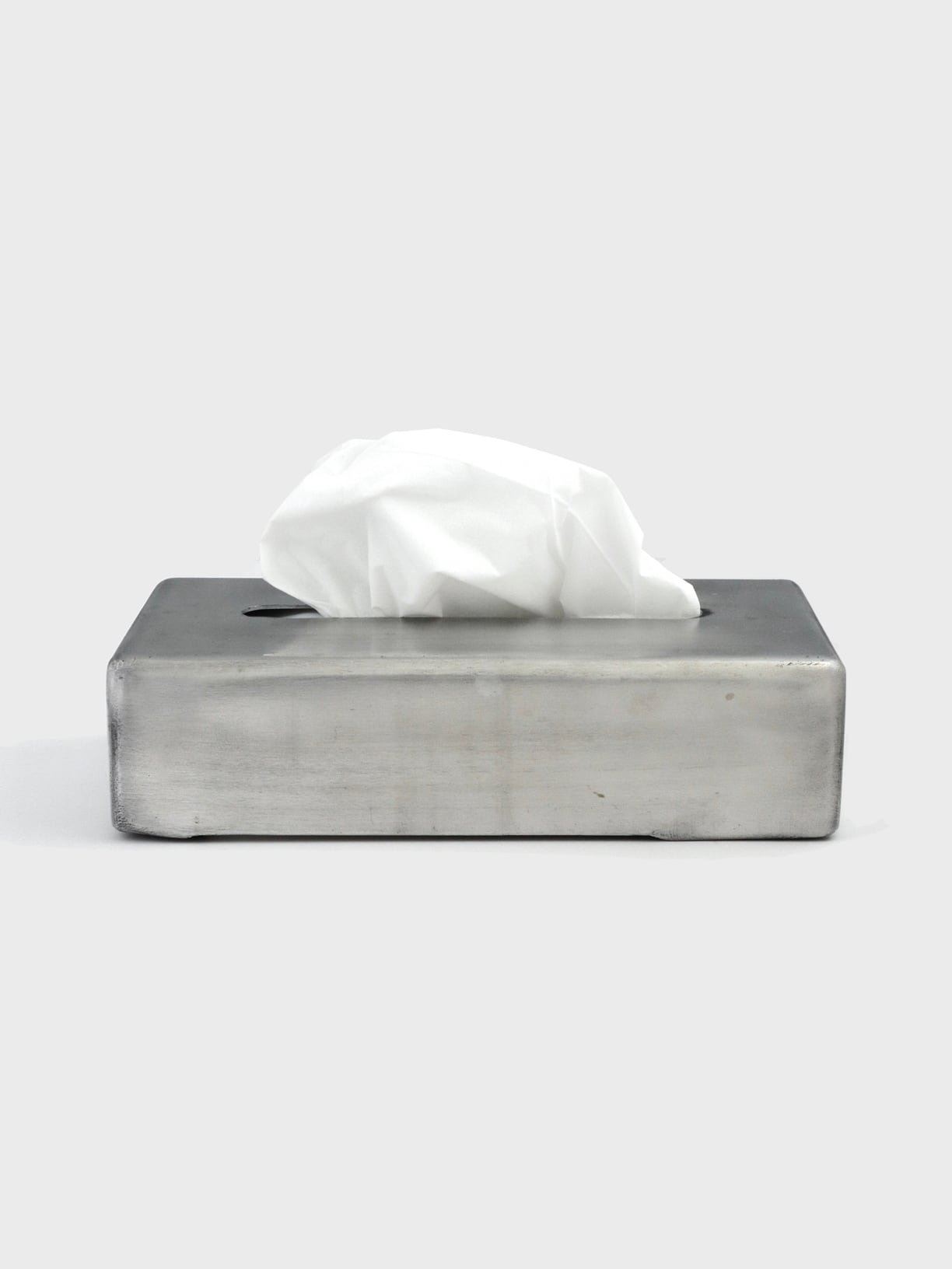 ティッシュケース アルミニウム マット仕上げ｜Aluminium Tissue Case