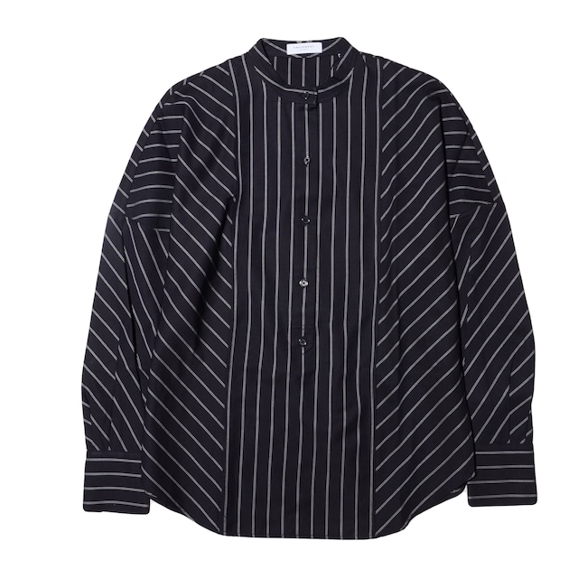 UNUSED). EQUIPMENT   stripe  band collor shirt