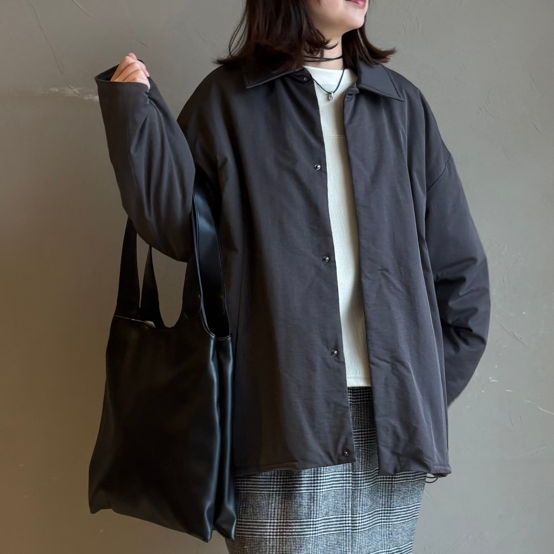 【 CLOCHE 】クロシェ 中綿コーチジャケット ベージュのみ11/23(日)まで再販 》【 CLOCHE 】中綿コーチジャケット