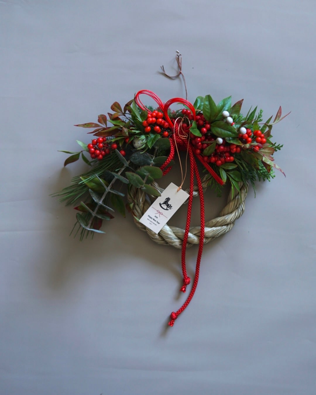 南天のしめ飾りH