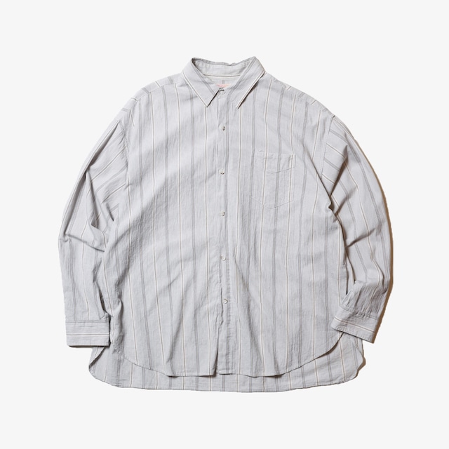 Striped Washer Shirt / BlueGrey Multi