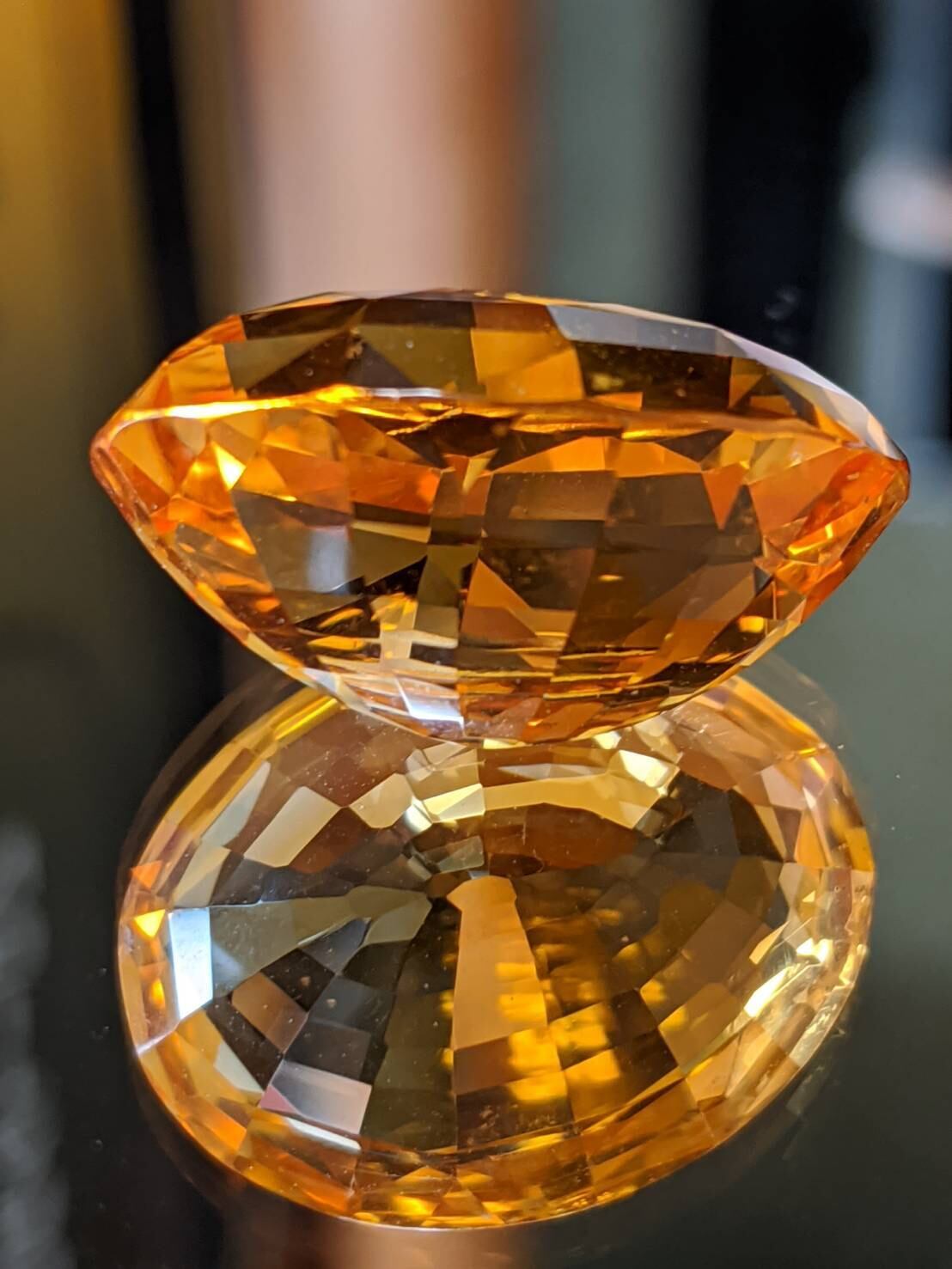 宝石ルース 天然シトリン 特大 20.224ct ソーティング付き | amane