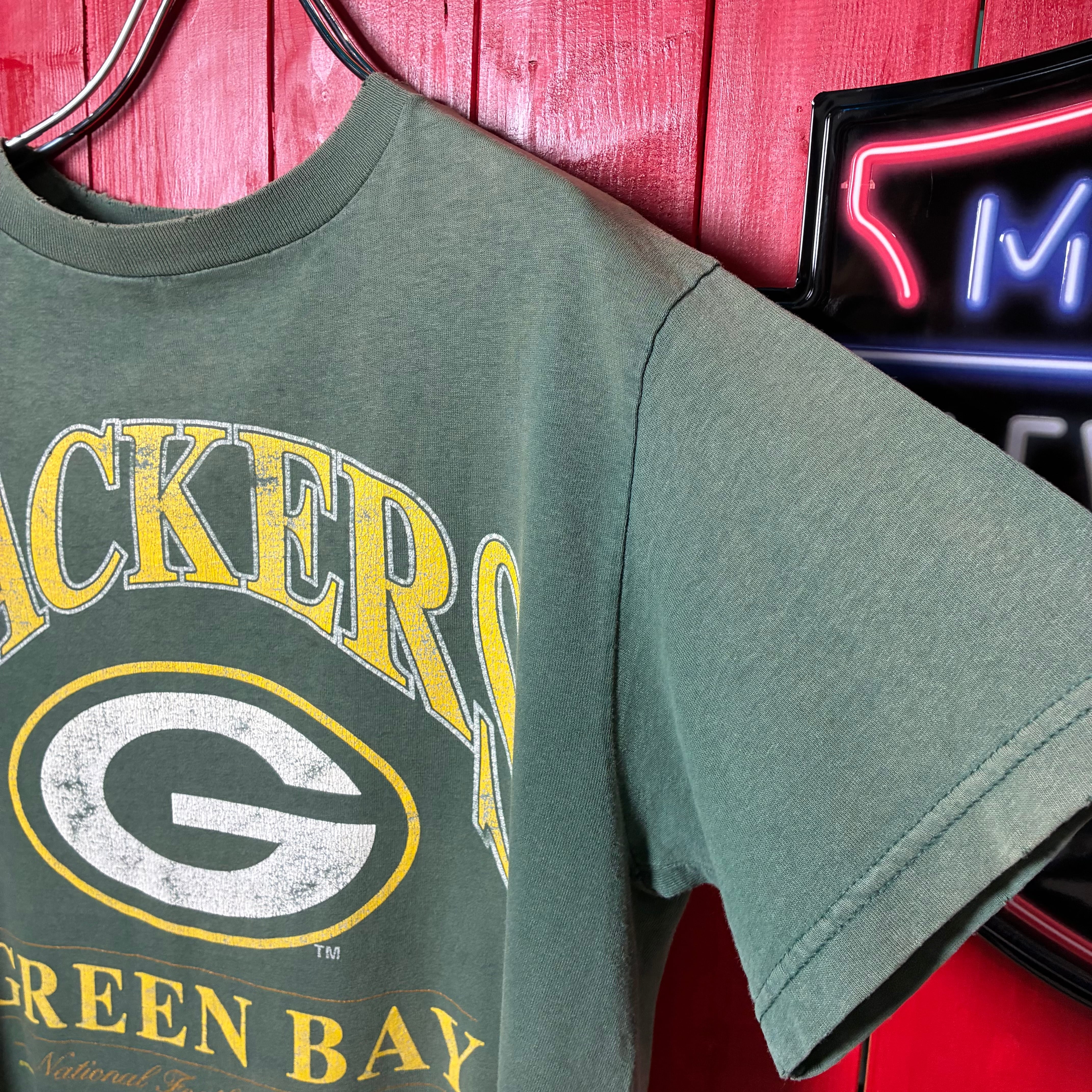 90s USA】Lee NFL PACKERS Faded tee リー ボロTシャツ グリーンベイ