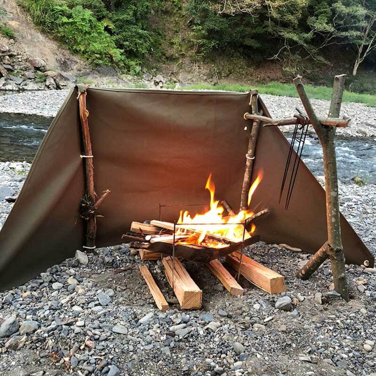 【ギフト袋に入れてお届け！】GOME works GOME JINMAKU 陣幕 帆布 風よけ