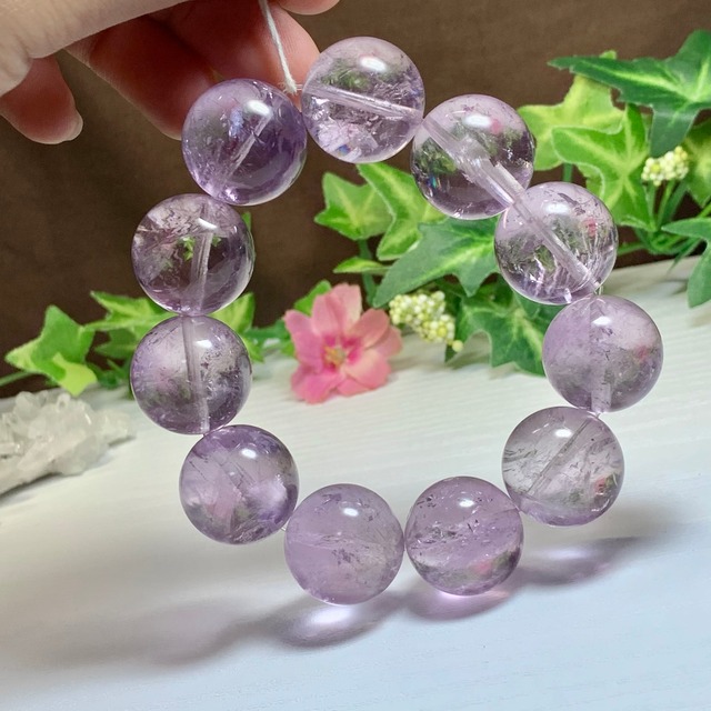 透高レア☆希少な20mm☆ラベンダーアメジスト・ブレスレット
