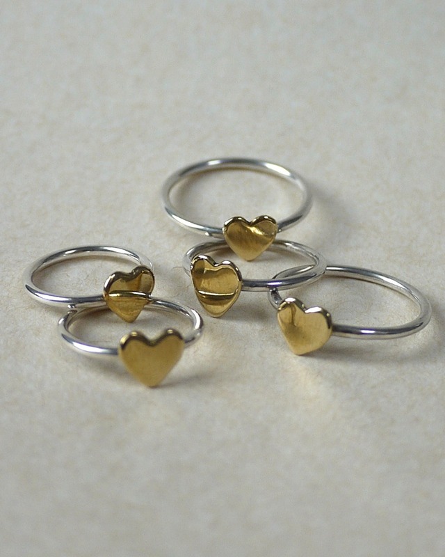 ♡ ring :brass/silver