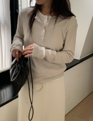 (予約) fl lanel / Rib button T