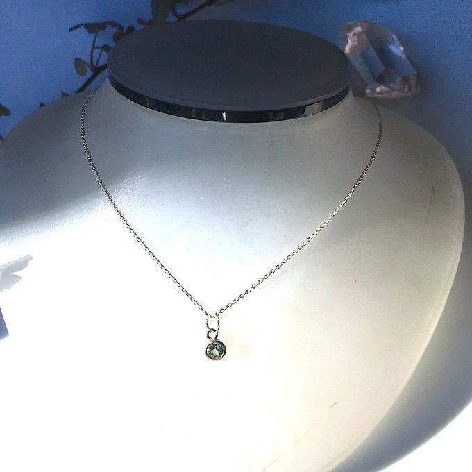 【一点物】SV925✦3月の誕生石✦⋆.·海の精の宝物 - アクアマリンpetiteネックレス⋆.·✦