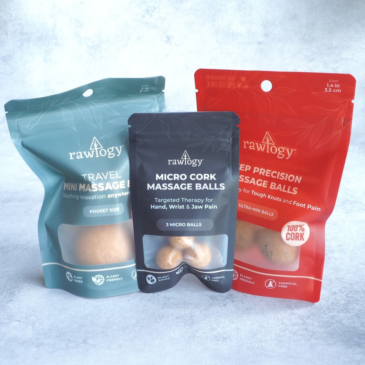 Rawlogy / Ultra Mini Set 1.4 ”Travel Cork Massage Ball | ssaw 紀伊