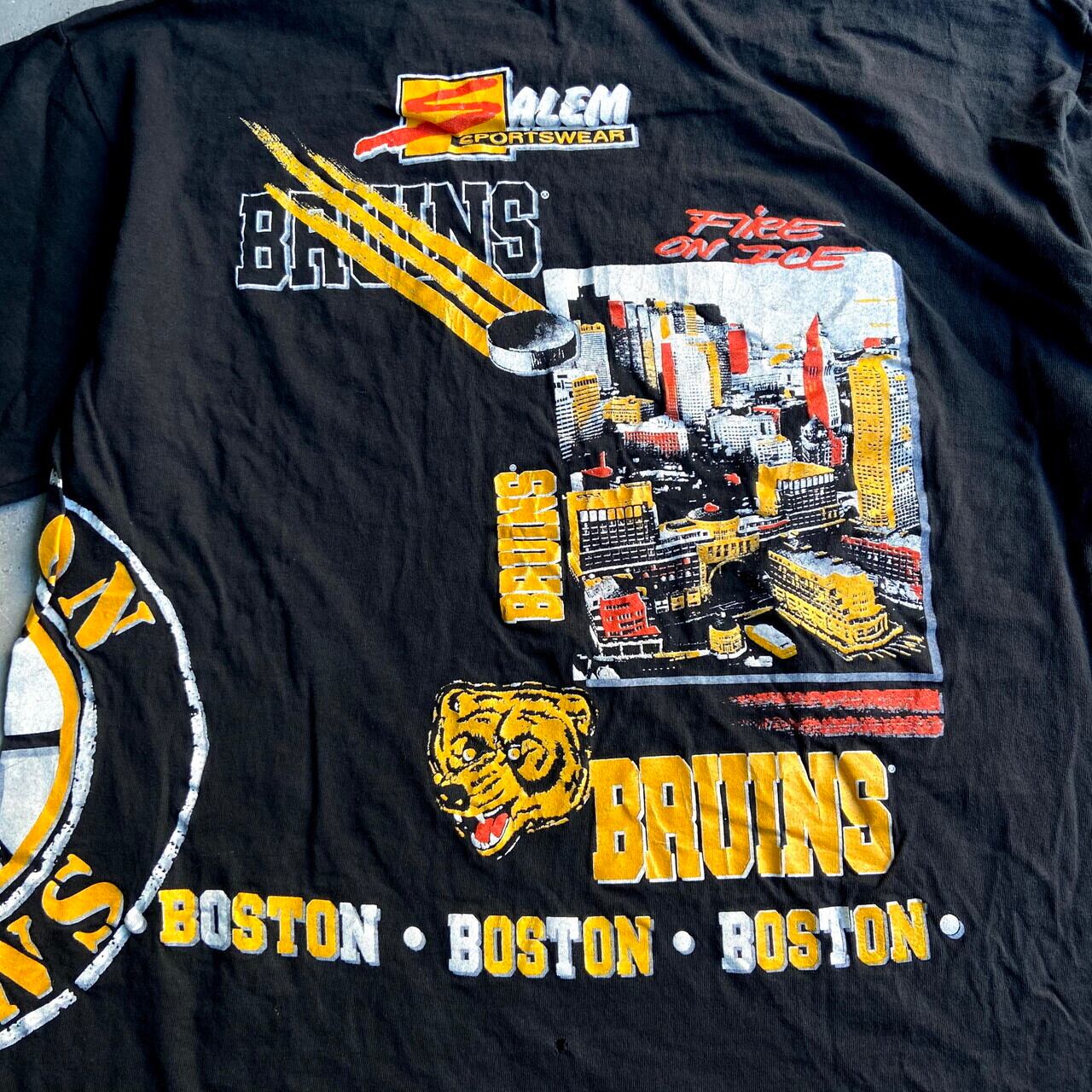 ビッグサイズ 90年代 NHL ボストン ブルーインズ プリントTシャツ ...
