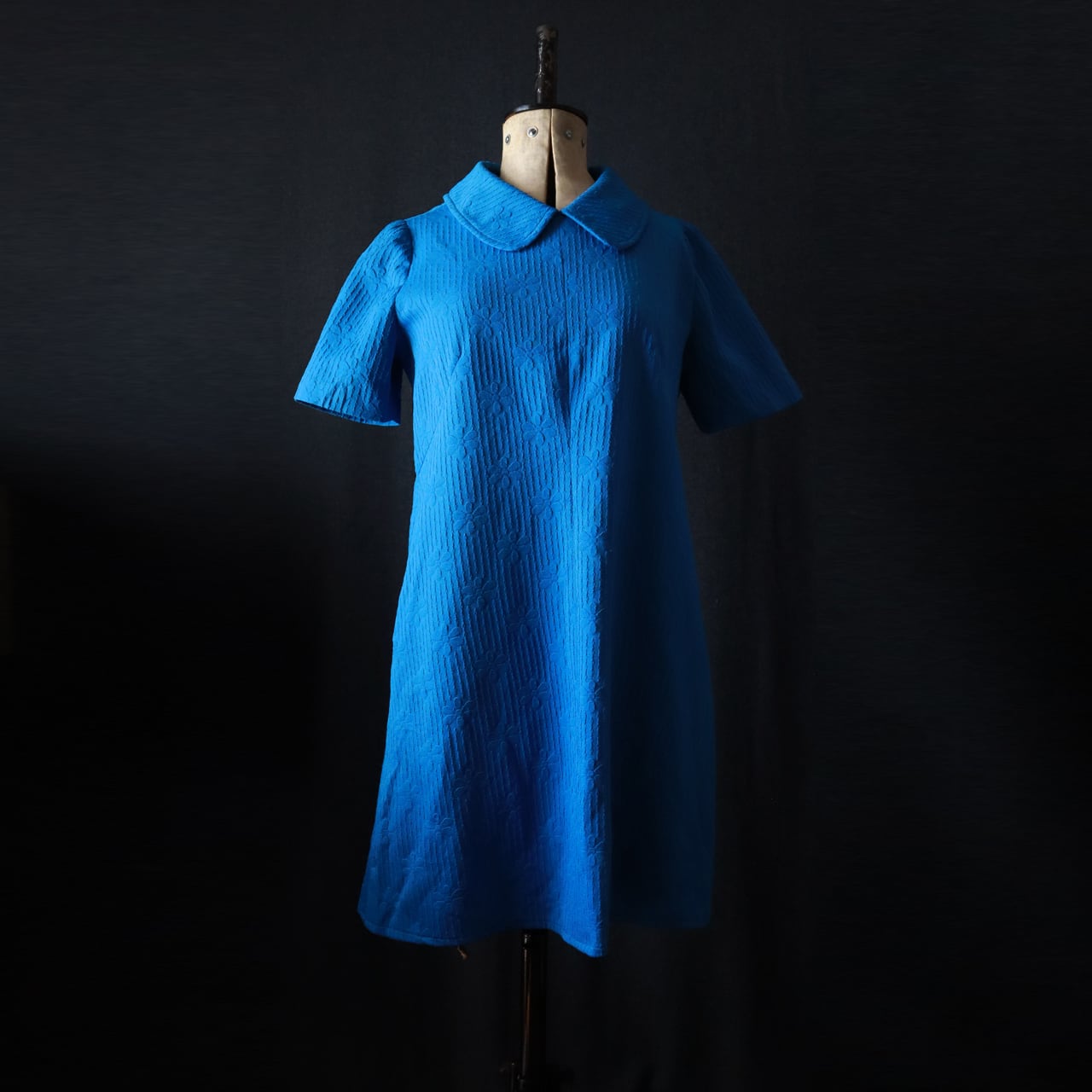 vintage collaredblue dress / ヴィンテージブルードレス