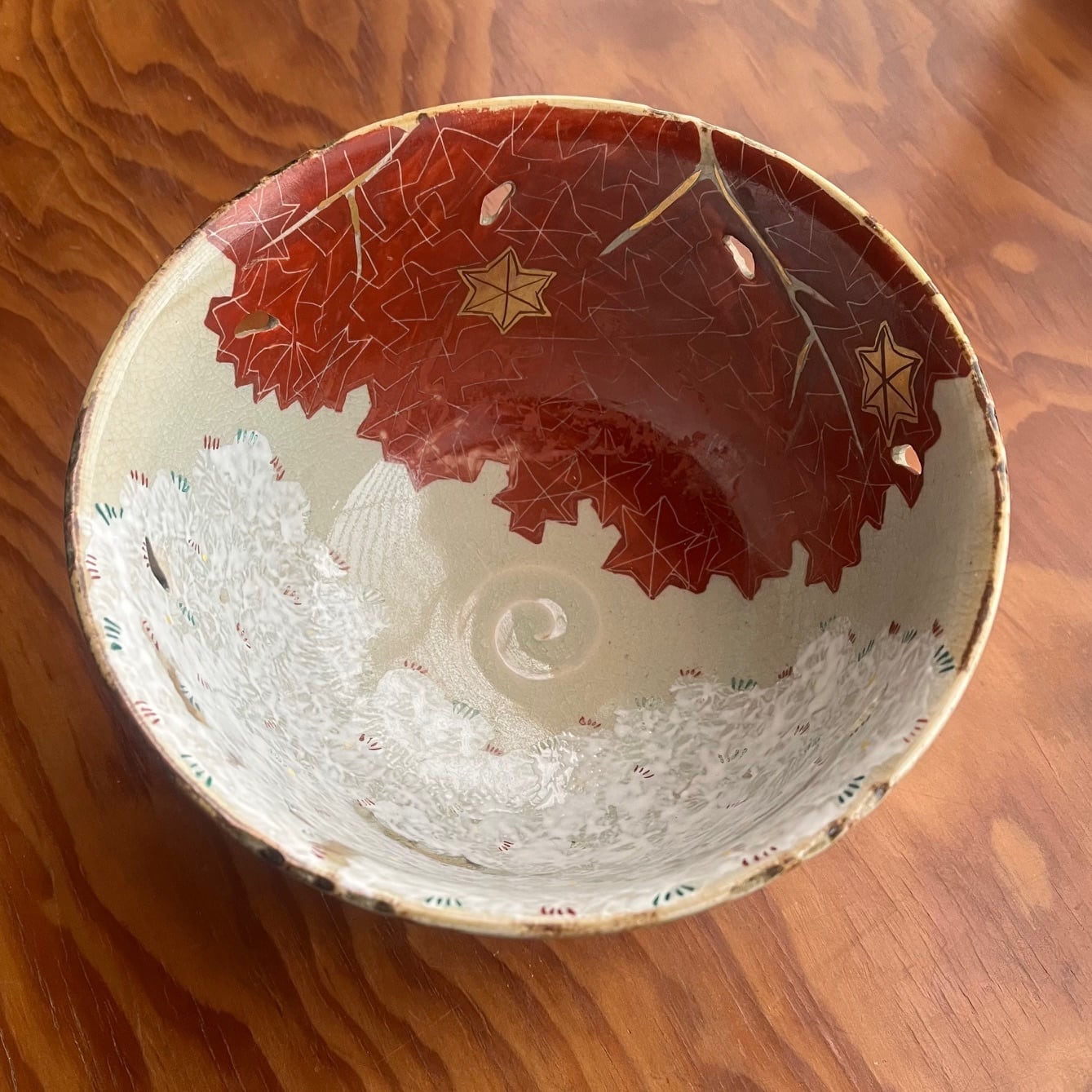 紅葉と桜 ― 雲錦意匠 菓子器（昭和期） | 古美術 希 のぞみ 美術
