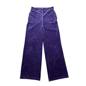 purple velvet easy pants