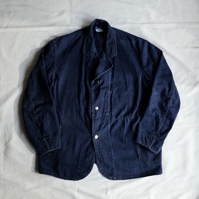 50s BRITISH VINTAGE BLUE DRILL WORK JACKET | safarionline