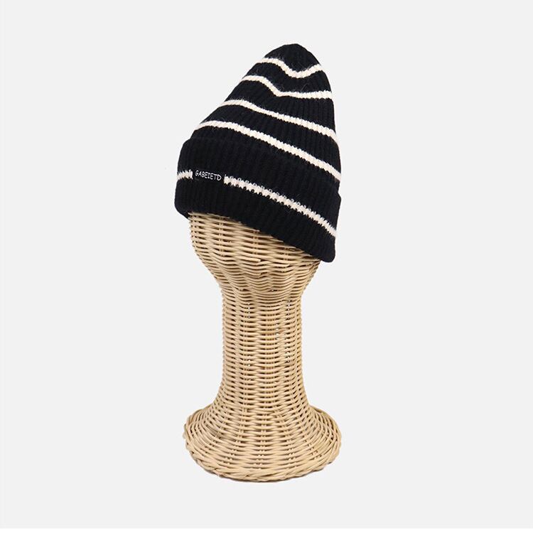 ★PINSTRIPED WOOL KNIT HAT　　　25190