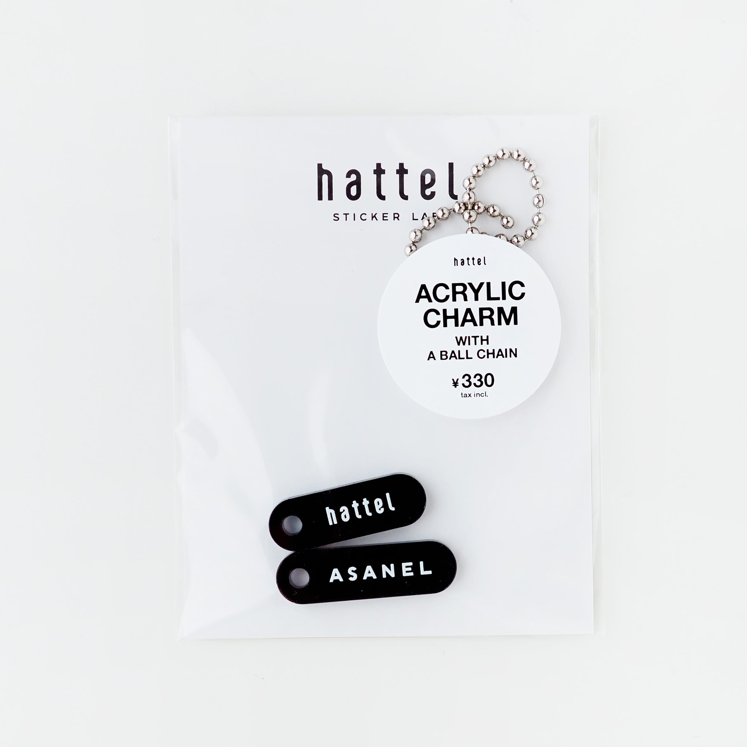 MINI LOGO SET｜モノクロ｜アクリルチャーム｜hattel | ASANEL