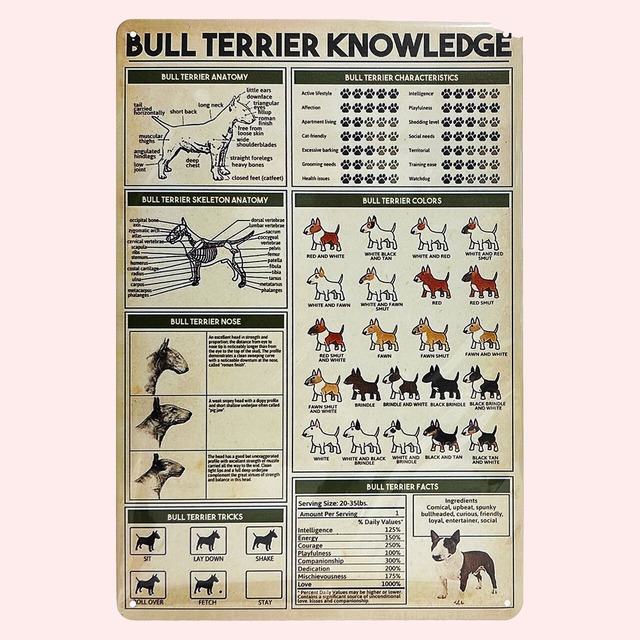 （数量限定）ブルテリア ブリキ看板　No.70