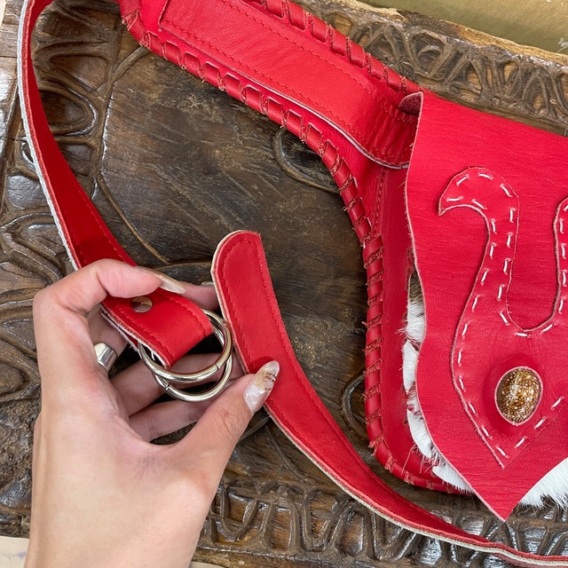 ハラコレザーベルトバック