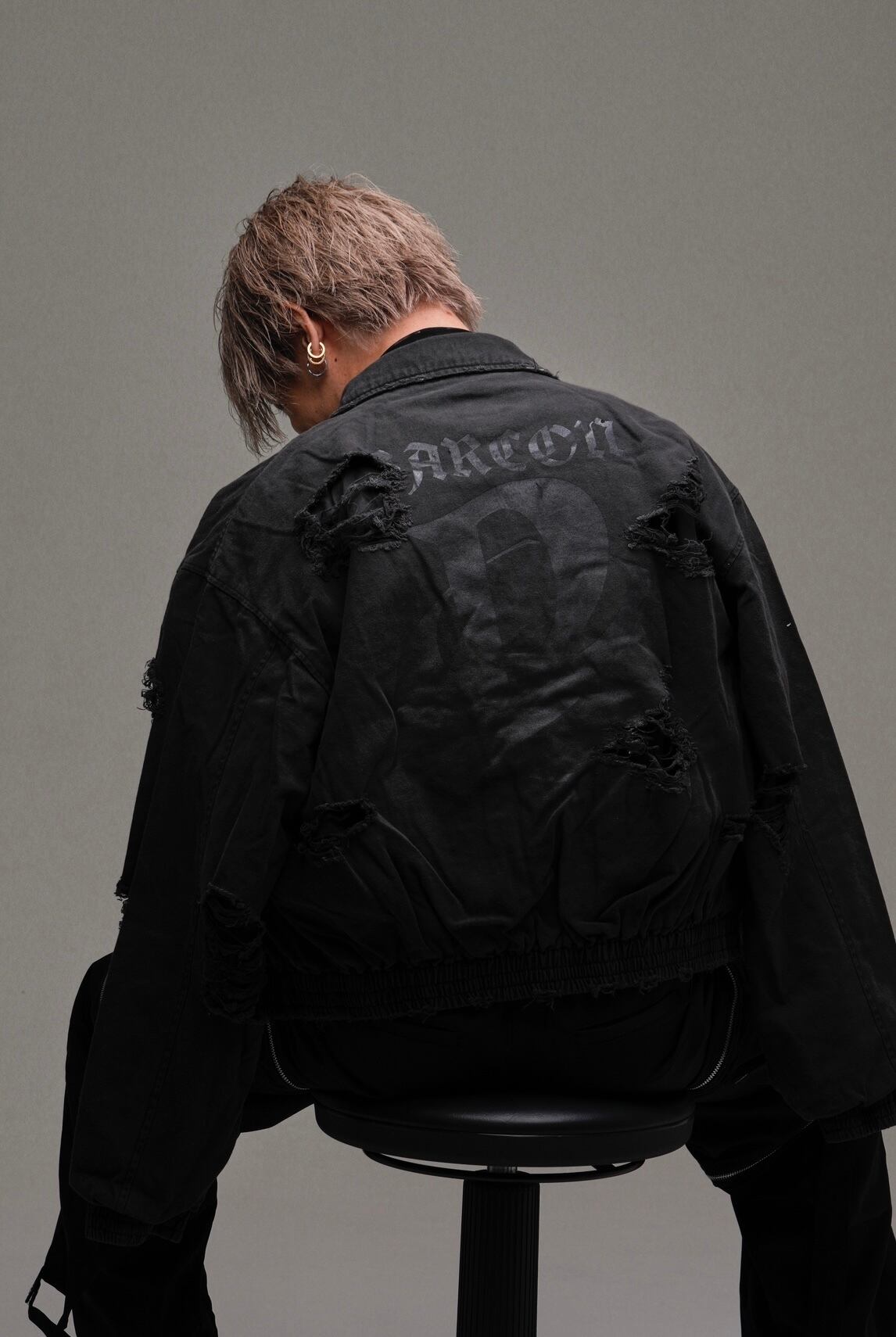 ミリタリークラッシュロゴジャケット | 韓国系ユニセックスTHICC