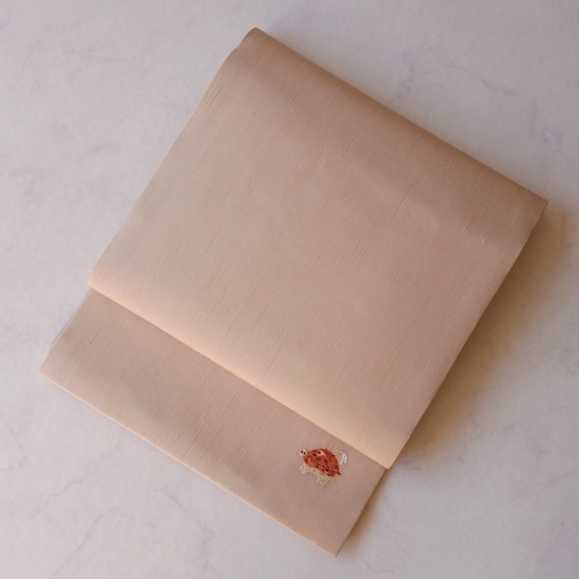 【なごや帯】淡薄香　紬地　開きなごや帯