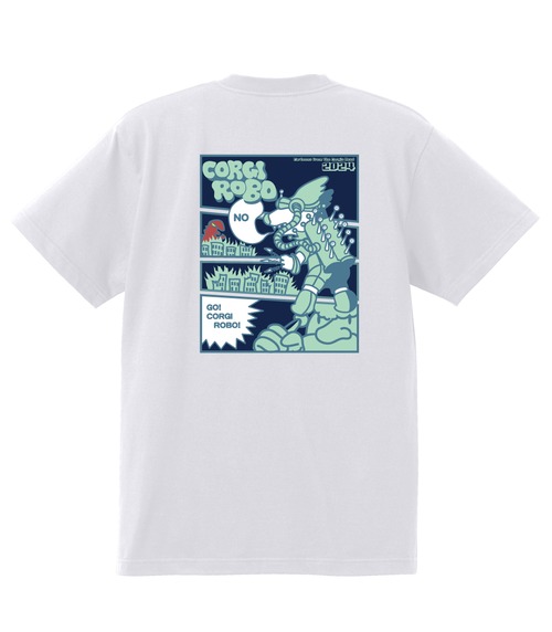 復刻版　コーギーロボ2024Tシャツ！デザインNO.500  5.6oz ハイクオリティーTシャツ　