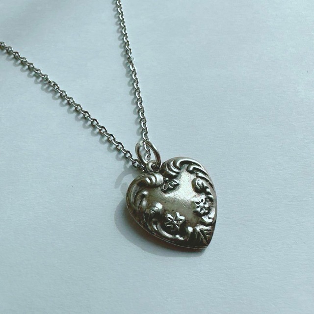 【J237】10s -40s　勿忘草　大きめ　スウィートハートジュエリー　ヴィンテージ　チャーム