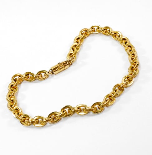 CHROME HEARTS クロムハーツ 22K ペーパーチェーン ブレスレット CHROME HEARTS クロムハーツ 22K ペーパーチェーン ブレスレット