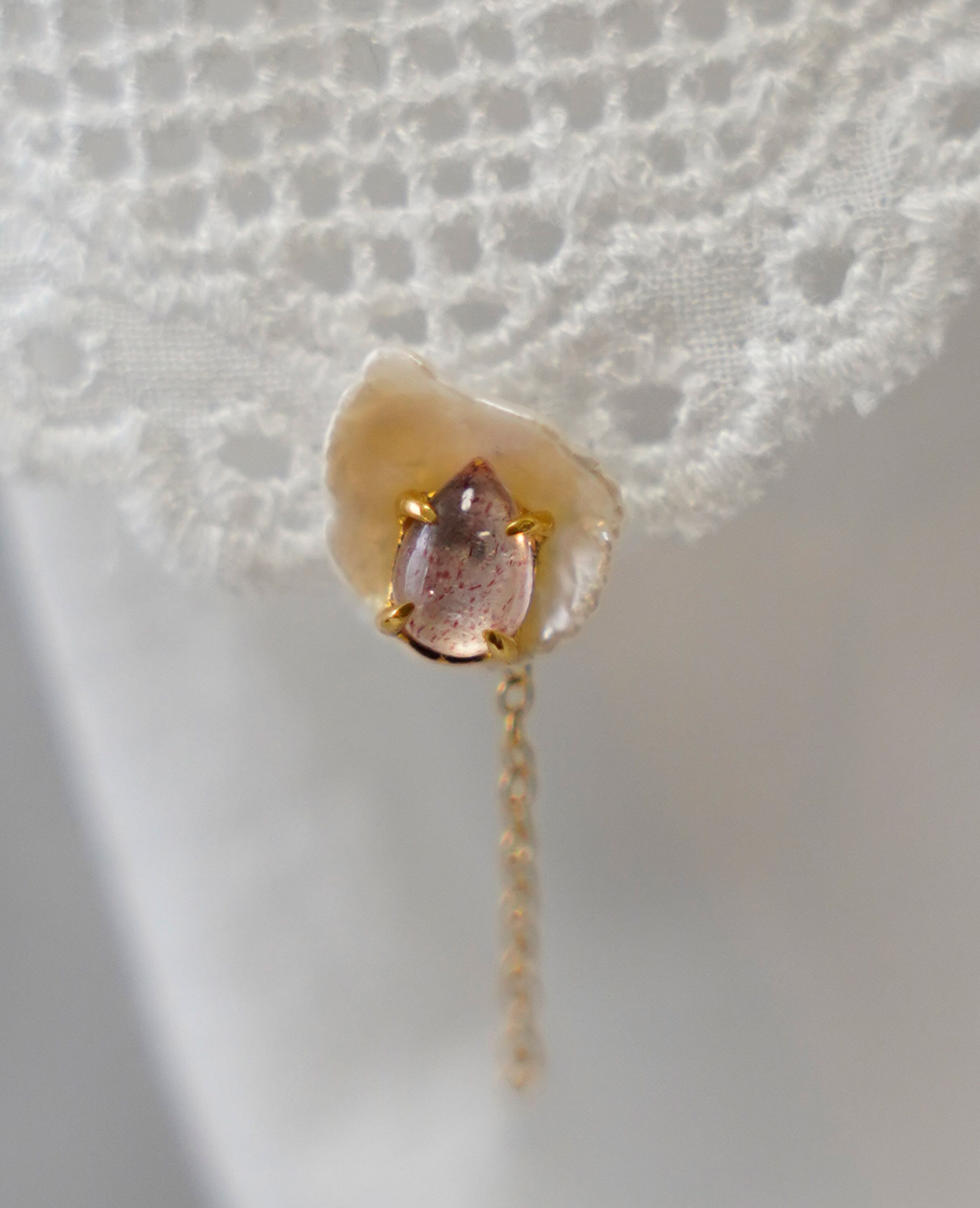 (SV)Thalatta pierced(Strawberry Quartz)