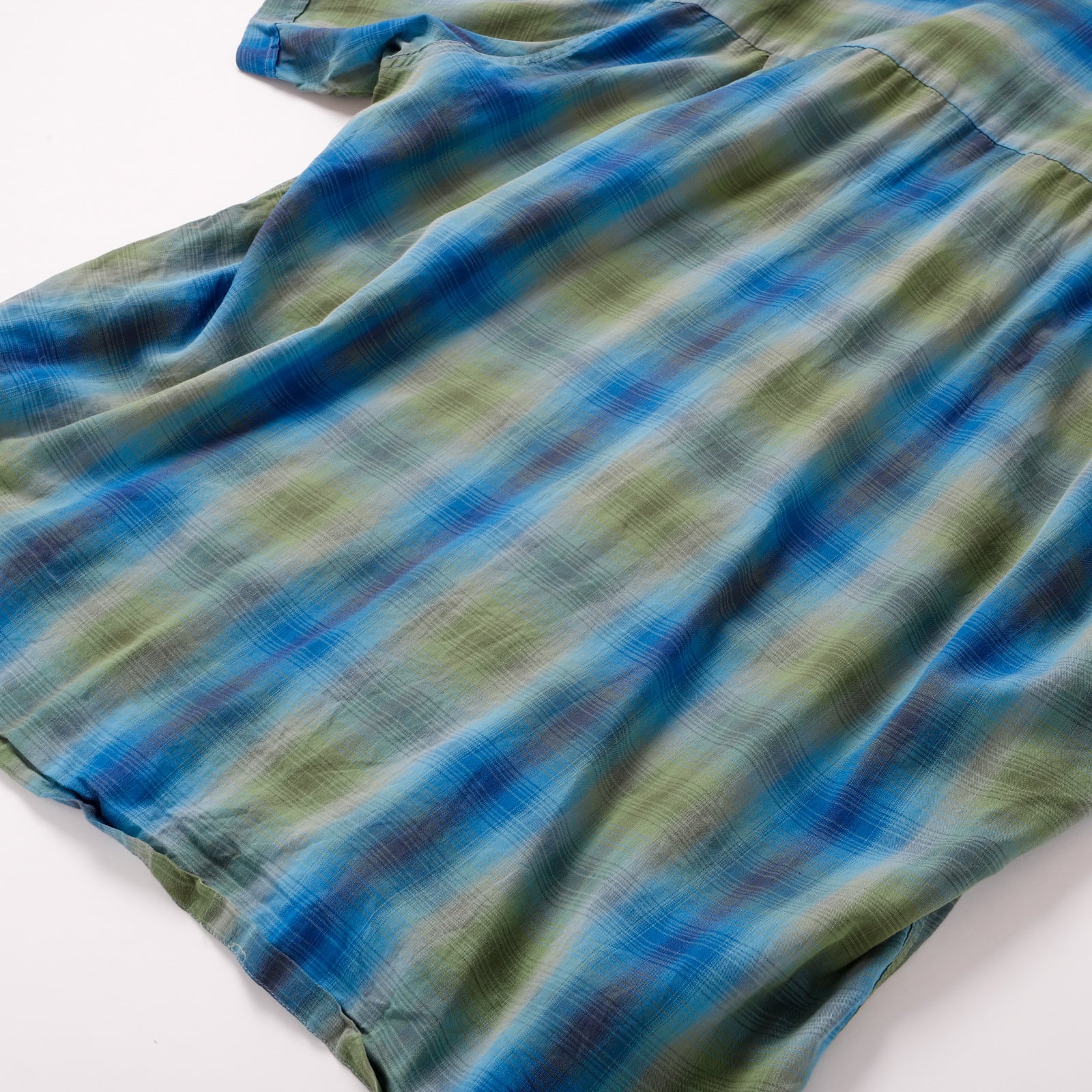 逸品】60s special Vintage ombre check shirt green special