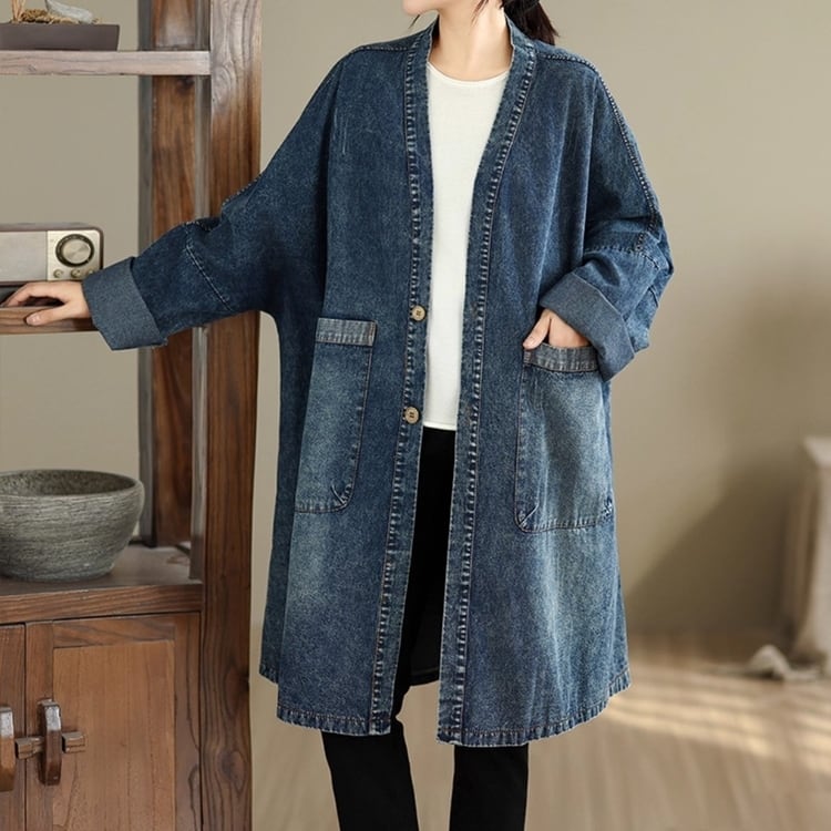 デニムロングガウンコート11089 | さらり＊ふわり