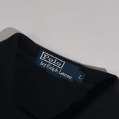 90s 00s Polo by Ralph Lauren ポロ ラルフローレン ボーダー 鹿の子 半袖 ポロシャツ サイズ L /ブラック系 メンズ インパクト21 ビンテージ