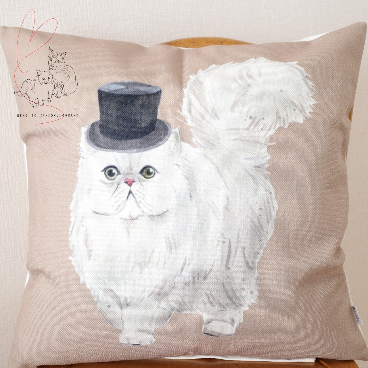 Jubilee　クッションカバー ネコ  CAT OLIVE