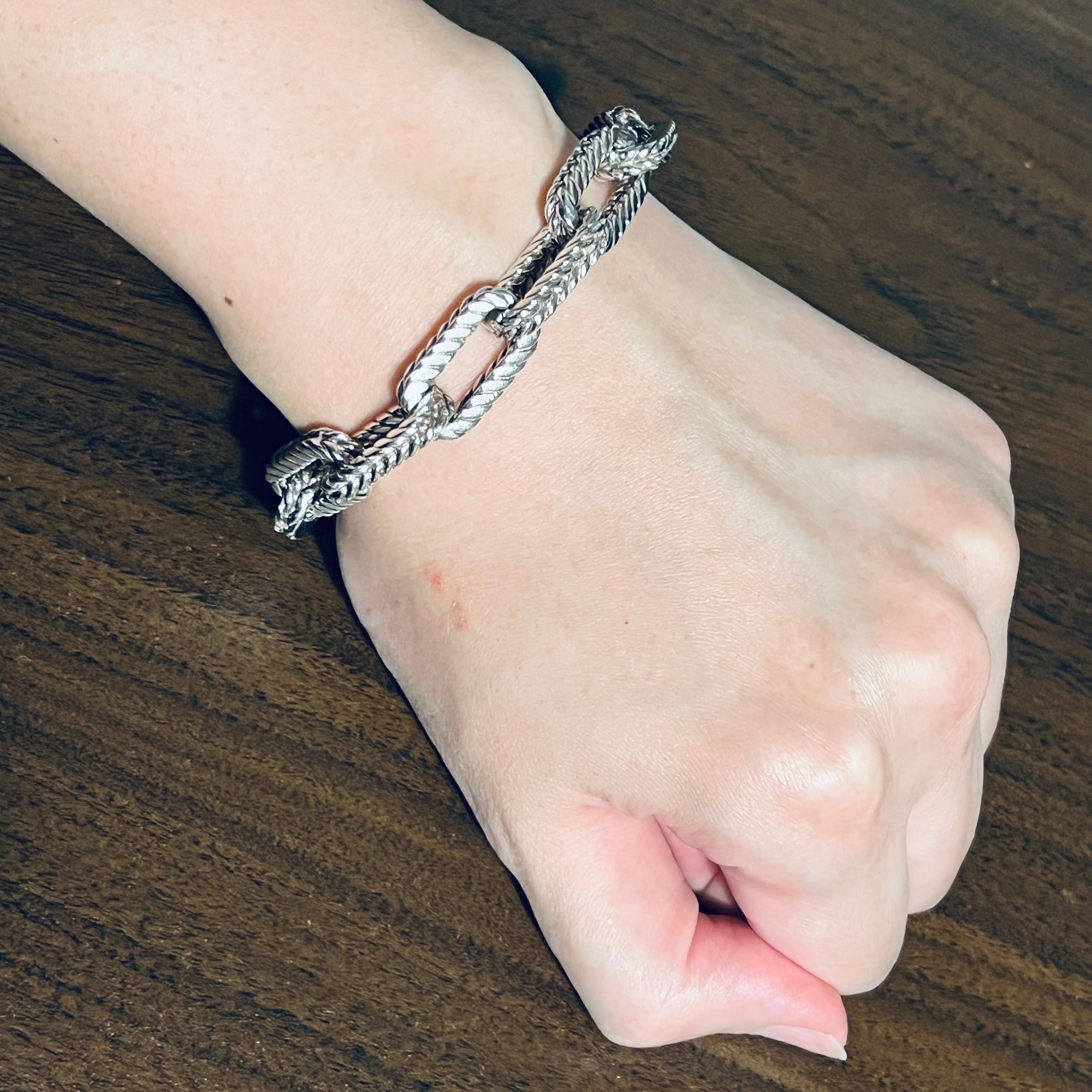 Tiffany 純銀トレイアンティークエーコン透かし｜菓器・菓子入れ