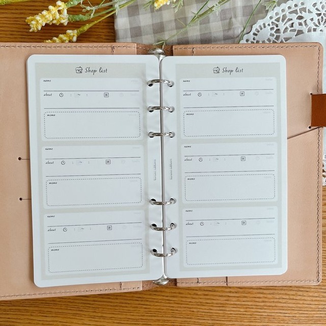 バイブルサイズ/ショップリストリフィル