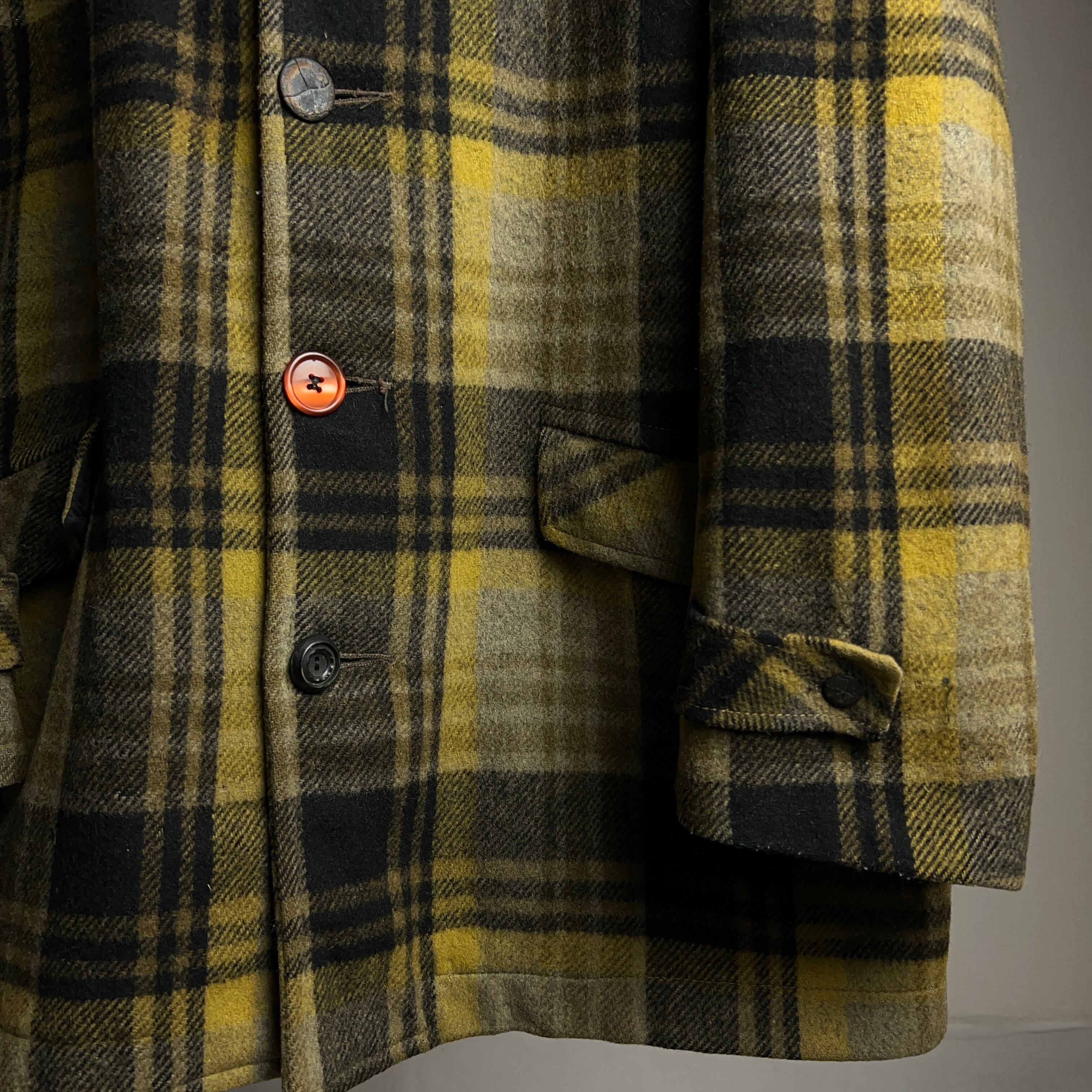 1960's Trends Plaid Wool Jacket ITALY製 SIZE L 60年代 1960's Trends Plaid Wool Jacket ITALY製 SIZE L 60年代