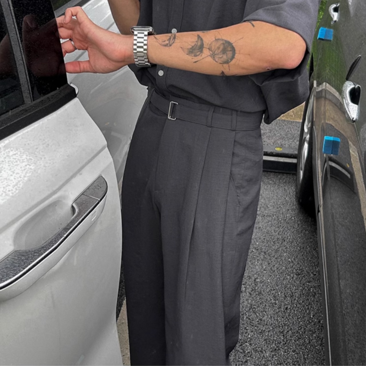 ルーズシンプルモダンパンツ（別売りでセットアップのシャツあり）　0601