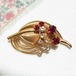 リーフ・フラワーブローチ　ヴィンテージアクセサリーのセール通販 11308B
